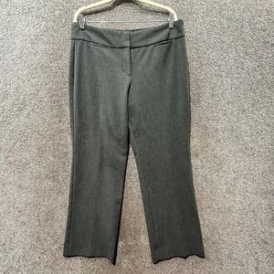 Talbots Trouser Pants Women 14 Gray SIGNATURE Mid Rise Straight Office Career